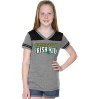 St Patricks Day Irish Kid Girls Football Tee