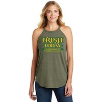 St Patricks Day Irish Today Hungover Ladies Tri Rocker Tank Top