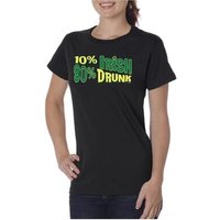 St Patricks Day Ladies Shirt 10% Irish 90% Drunk Organic Tee T-Shirt