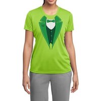 St Patricks Day Ladies Shirt Irish Tuxedo Moisture Wicking Tee T-Shirt