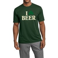 St Patricks Day Mens Shirt I Love Beer Moisture Wicking Tee T-Shirt