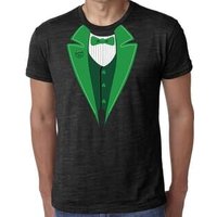 St Patricks Day Mens Shirt Irish Tuxedo Burnout Tee T-Shirt