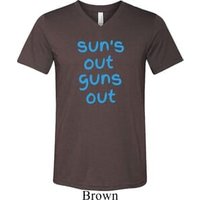 Suns Out Guns Out Mens Tri Blend V-neck Shirt