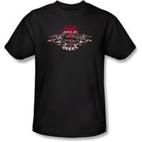Superman Kids T-Shirt Steel Flames Shield Logo Black Tee Shirt