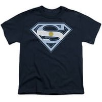 Superman Shirt Kids Argentinian Shield Navy T-Shirt