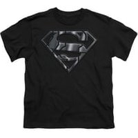 Superman Shirt Kids Mech Shield Black T-Shirt