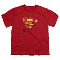 Superman Shirt Kids Mech Shield Red T-Shirt