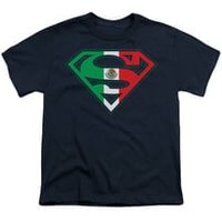 Superman Shirt Kids Mexican Shield Navy T-Shirt