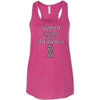Support Carcinoid Cancer Awareness Ladies Flowy Racerback
