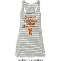 Support Leukemia Cancer Awareness Ladies Flowy Racerback
