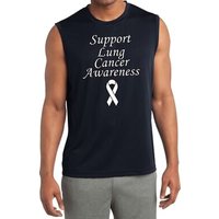 Support Lung Cancer Awareness Dry Wicking Sleeveless Shirt