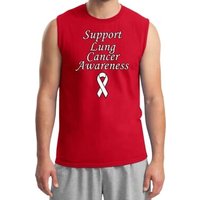 Support Lung Cancer Awareness Muscle Shirt