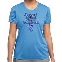 Support Stomach Cancer Awareness Ladies Dry Wicking T-shirt