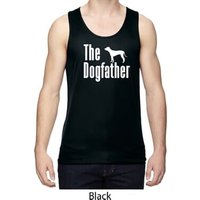The Dog Father White Print Mens Moisture Wicking Tanktop