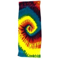 Vintage Beach Towel - Tie Dye Reactive Rainbow Retro