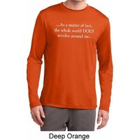 World Revolves Around Me Mens Dry Wicking Long Sleeve Shirt