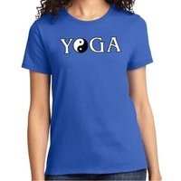 Yin Yang Yoga Text Ladies T-shirt