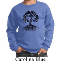 Yoga Black Celtic Tree Kids Sweatshirt