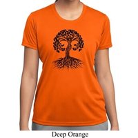 Yoga Black Celtic Tree Ladies Moisture Wicking Shirt