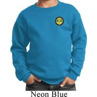 Yoga Buddha Eyes Patch Pocket Print Kids Sweatshirt