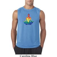 Yoga Chakra Lotus Pose Mens Sleeveless Shirt