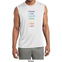 Yoga Chakra Words Mens Sleeveless Moisture Wicking Shirt