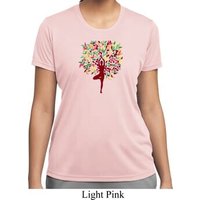 Yoga Foliage Tree Pose Ladies Moisture Wicking Shirt
