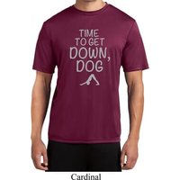 Yoga Get Down Dog Mens Moisture Wicking Shirt