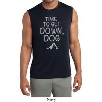 Yoga Get Down Dog Mens Sleeveless Moisture Wicking Shirt
