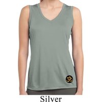 Yoga Gold AUM Patch Bottom Print Ladies Sleeveless Moisture Wicking