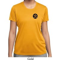 Yoga Gold AUM Patch Pocket Print Ladies Moisture Wicking Shirt