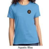 Yoga Gold AUM Patch Pocket Print Ladies Shirt
