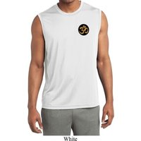 Yoga Gold AUM Patch Pocket Print Mens Sleeveless Moisture Wicking