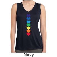 Yoga Heart Chakras Ladies Sleeveless Moisture Wicking Shirt