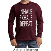 Yoga Inhale Exhale Repeat Kids Long Sleeve Shirt