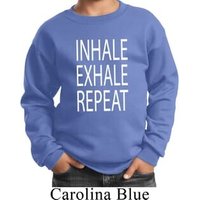 Yoga Inhale Exhale Repeat Kids Sweatshirt