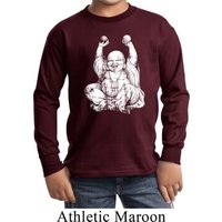 Yoga Laughing Buddha Kids Long Sleeve Shirt