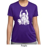 Yoga Laughing Buddha Ladies Moisture Wicking Shirt