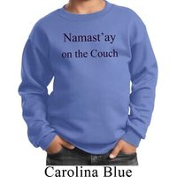 Yoga Namastay Home on the Couch Kids Sweatshirt