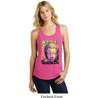 Yoga Psychedelic Buddha Ladies Racerback Tank Top