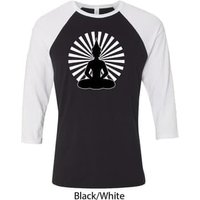 Yoga Tee Meditating Buddha Raglan Shirt