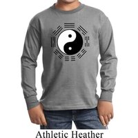 Yoga Ying Yang Trigrams Kids Long Sleeve Shirt