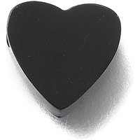 Ion Plating(IP) 304 Stainless Steel Laser Cut Beads, Heart, Black, 7.5x8x3mm, Hole: 2mm