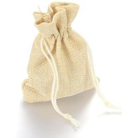 Sackleinen Packtaschen Tunnelzug Taschen, Zitronen-Chiffon, 13.5-14x9.5-10 cm