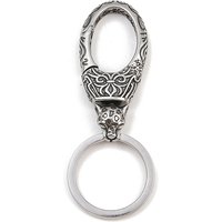 316 Surgical Stainless Steel Keychains, Antique Silver, Leopard, 79mm