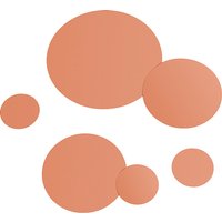 6Pcs 3 Styles Copper Sheets, Flat Round, Raw(Unplated), 50-150x0.5mm