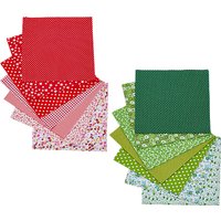 14Pcs 2 Colors Cotton Fabric, for Patchwork, Sewing Tissue to Patchwork, Square with Flower Pattern, Mixed Color, 500x500x0.2mm, 7pcs/color
