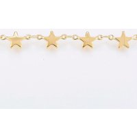 Ion Plating(IP) Handmade 304 Stainless Steel Bar Link Chains, Soldered, with Spool, Star, Golden, 12.5x6x1.5mm, about 32.8 Feet(10m)/roll