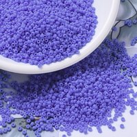 MIYUKI Round Rocailles Beads, Japanese Seed Beads, 11/0, (RR417L) Opaque Periwinkle, 2x1.3mm, Hole: 0.8mm, about 1111pcs/10g
