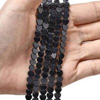 Synthetic Blue Goldstone Beads Strands, Heart, 6x6x2mm, Hole: 0.7mm, about 65-72pcs/strand, 13.39''(34cm)-15.35''(39cm)